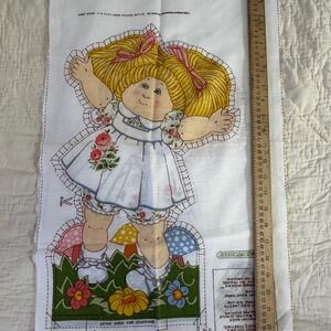Vintage 1983 Cabbage Patch Kids Fabric Panel Heartline Patt 717 Uncut Craft Bln